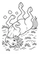 Free Horse Coloring Page - Funny Cartoon Rolling in Meadow (Printable PDF)