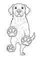 Free Puppy Coloring Page - Fluffy Dog Standing With Paws Up (Printable PDF)