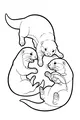 Free Otter Coloring Page - Three Playful Otters With Beach Ball (Printable PDF)