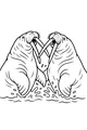 Free Walrus Coloring Page - Playful Tusk Tango in Splashy Waves (Printable PDF)
