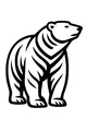 Free Polar Bear Coloring Page - Simple Arctic Bear Standing (Printable PDF)