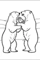 Free Polar Bear Coloring Page - Two Bears Paw High-Five in Snow (Printable PDF)