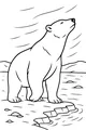Free Polar Bear Coloring Page - Mighty Bear on Windy Icy Riverbank (Printable PDF)