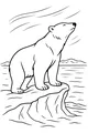 Free Polar Bear Coloring Page - Mighty Bear on Icy Rock (Printable PDF)