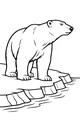 Free Polar Bear Coloring Page - Calm Bear on Arctic Ice (Printable PDF)