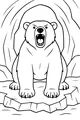 Free Polar Bear Coloring Page - Roaring On Cracked Arctic Ice (Printable PDF)