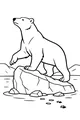 Free Polar Bear Coloring Page - King of the Icy Rock (Printable PDF)