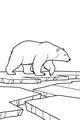 Free Polar Bear Coloring Page - Walking On Cracked Arctic Ice (Printable PDF)