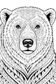 Free Polar Bear Coloring Page - Intricate Patterned Fur (Printable PDF)