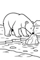 Free Polar Bear Coloring Page - Curious Bear by Icy Pond (Printable PDF)