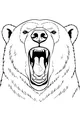 Free Polar Bear Coloring Page - Roaring Arctic Bear Face (Printable PDF)