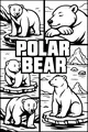 Free Polar Bear Coloring Page - Five Bears on Snowy Ice (Printable PDF)