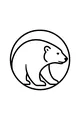 Free Polar Bear Coloring Page - Simple Arctic Circle Outline (Printable PDF)