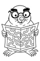 Free Mole Coloring Page - Professor Mole With Maze Map (Printable PDF)