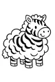 Free Zebra Coloring Page - Fluffy Cartoon Safari Friend (Printable PDF)
