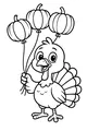 Free Thanksgiving Turkey Coloring Page - Pumpkin Balloon Parade (Printable PDF)