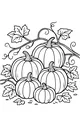 Free Pumpkin Patch Coloring Page - Stacked Pumpkins With Twisty Vines (Printable PDF)