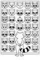 Free Raccoon Coloring Page - Funny Mask Faces Gallery (Printable PDF)