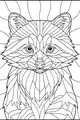 Free Raccoon Coloring Page - Cute Patterned Woodland Friend (Printable PDF)