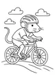 Free Rat Coloring Page - Funny Racing Rat on Bicycle (Printable PDF)