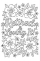 Free Retirement Coloring Page - Tropical Hibiscus Island Blooms (Printable PDF)