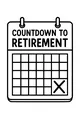 Free Retirement Calendar Coloring Page - Countdown With Big X (Printable PDF)