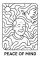 Free Grandpa Retirement Coloring Page - Peace Of Mind Sunshine Scene (Printable PDF)