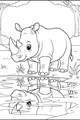 Free Rhinoceros Coloring Page - Young Rhino by Shimmering Pond (Printable PDF)