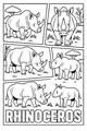 Free Rhinoceros Coloring Page - Rhinos Roaming the Savannah (Printable PDF)