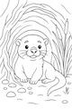 Free Otter Coloring Page - Cozy Riverbank Den Scene (Printable PDF)