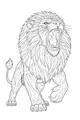 Free Lion Coloring Page - Roaring King at Sunrise (Printable PDF)