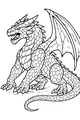 Free Dragon Coloring Page - Roaring Mountain Beast (Printable PDF)