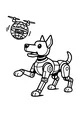 Free Robot Dog Coloring Page - Robo Pup Chasing Whirly Drone (Printable PDF)