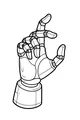 Free Robot Hand Coloring Page - Futuristic Mechanical High-Five (Printable PDF)