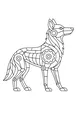Free Coyote Coloring Page - Robotic Coyote in a Meadow (Printable PDF)
