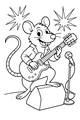 Free Rat Coloring Page - Rock Star Rat Playing Guitar On Stage (Printable PDF)