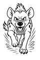 Free Hyena Coloring Page - Playful Spotted Hyena Running (Printable PDF)