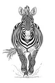Free Zebra Coloring Page - Running Through Splashing Water (Printable PDF)