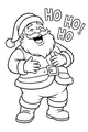 Free Santa Claus Coloring Page - Jolly Ho Ho Ho Laugh (Printable PDF)