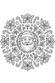 Free Santa Claus Coloring Page - Festive Christmas Mandala (Printable PDF)