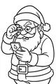 Free Santa Claus Coloring Page - Checking His Smartphone (Printable PDF)