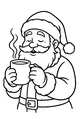 Free Santa Claus Coloring Page - Cozy Hot Cocoa Moment (Printable PDF)