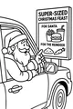 Free Santa Claus Coloring Page - Drive-Thru Christmas Feast (Printable PDF)