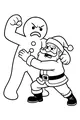 Free Santa And Gingerbread Coloring Page - Funny Christmas Cookie Showdown (Printable PDF)