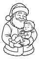 Free Santa Claus Coloring Page - Peaceful Night Cuddle (Printable PDF)