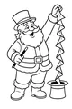 Free Santa Coloring Page - Christmas Magic Trick With Top Hat (Printable PDF)