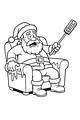 Free Santa Claus Coloring Page - Funny Melting Armchair Scene (Printable PDF)