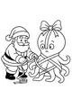 Free Santa And Octopus Coloring Page - Silly Christmas Ribbon Wrap (Printable PDF)