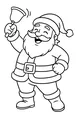 Free Santa Claus Coloring Page - Jolly Santa Ringing a Handbell (Printable PDF)