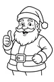 Free Santa Claus Coloring Page - Merry Thumbs Up Pose (Printable PDF)